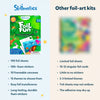 Comparison chart of Skillmatics Foil Fun art kit features versus other foil-art kits