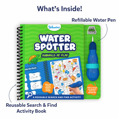 Water Spotter: Animals At Play | Reusable Search & Find Book (ages 4-8) - Learning & Education