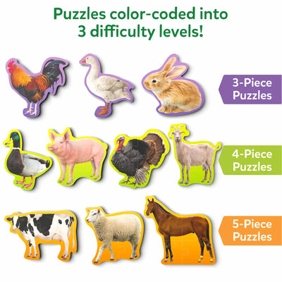 Step By Step Puzzle: Farm Animals (ages 3+)