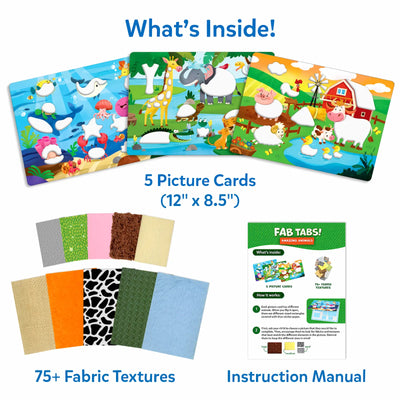 Fab Tabs: Amazing Animals | Tactile & Sensory Fabric Art (ages 4+)