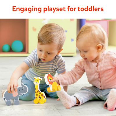 Animals on Wheels | Wooden Animal Toys on Wheels (9 months - 3 years)