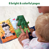 Interactive soft cloth book with animal designs from Peek-A-Boo Jungle Theme for babies