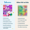 Comparison chart of Foil Fun Unicorns & Princesses art kits with features and themes