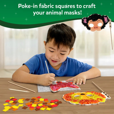 Poke-in Art: Animal Masks | No Mess Art for Kids (ages 4 + ) - Learning & Education