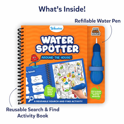 Water Spotter: Around The House | Reusable Search & Find Book (ages 4-8) - Learning & Education