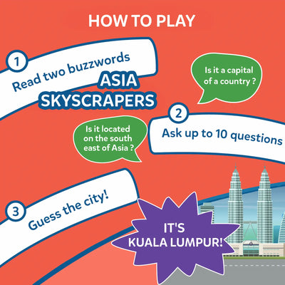 Guess in 10: Cities Around The World | Trivia Card Game (ages 8+)