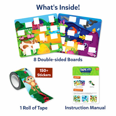 Tape It: Animal Adventures | Sticker Puzzle Activity (Ages 4-8)