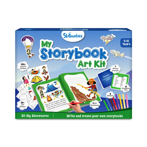 Children’s My Storybook Art Kit for ages 5-10 with stickers markers and story prompts
