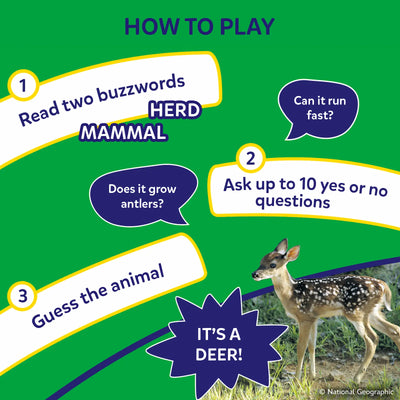 Guess in 10: National Geographic Animals | Trivia Card Game (ages 6+)