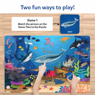 Piece & Play: Underwater Animals | Floor Puzzle & Game (ages 3-7)