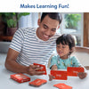 Father and child learning with Flash Cards Sight Words for ages 4-9, smiling and engaged