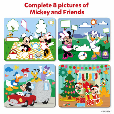 Disney-themed wooden jigsaw puzzles featuring Mickey and Friends for ages 3 to 7