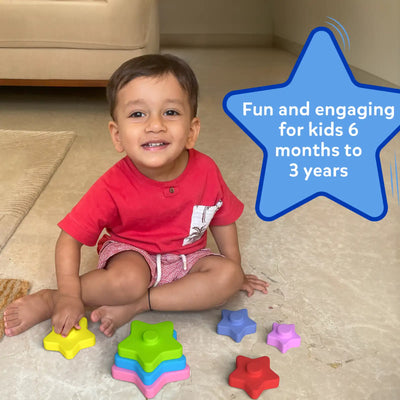 Starry Stacker | Silicone Stacking Toy (Ages 6 months - 3 years)