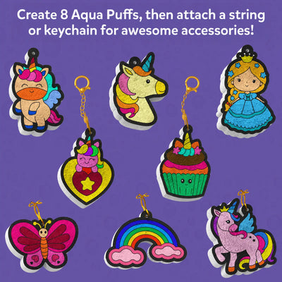 Aqua Puffs: Princesses & Unicorns | 3D Art Kit | Gifts for Girls Ages 4-10