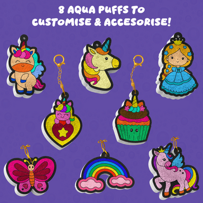 Aqua Puffs: Princesses & Unicorns | 3D Art Kit | Gifts for Girls Ages 4-10