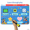 Blue educational mat for learning shapes with dry-erase marker from I Can Write Disney Junior Mickey Mouse reusable activity mats
