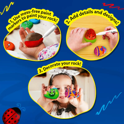 Rock Painting Kit | No Mess Art & Craft Activity (ages 4-12)