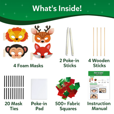 Poke-in Art: Animal Masks | No Mess Art for Kids (ages 4 + ) - Learning & Education