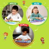 Reusable wipeable learning mats for children to practice writing and drawing