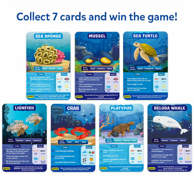 Guess in 10: Underwater Animals | Trivia Card Game (ages 8+)