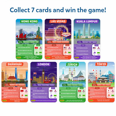 Guess in 10: Cities Around The World | Trivia Card Game (ages 8+)