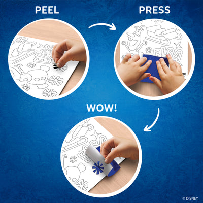 Craft kit for creating sparkly Frozen images with stickers and foil sheets for kids