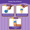 Instructional guide for making play ice cream in Sandeezy Ice Cream Parlour set