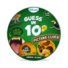 Circular animal-themed picture clues game board for Guess in 10 Trivia Card Game