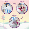 Child’s Foil Art Kit with stickers pressing foil and revealing unicorn and princess designs