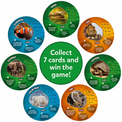 Guess in 10: Picture Clues Animal Planet | Trivia card game (ages 6+)