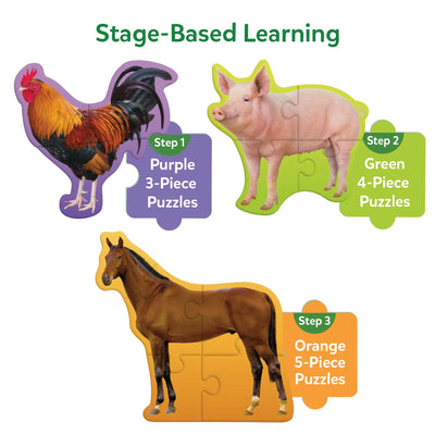 Step By Step Puzzle: Farm Animals (ages 3+)