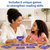 Purple flashcards with white text for learning sight words for ages 4 to 9