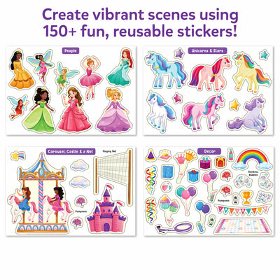 Sticker Stories - Unicorns & Princesses | Creative Storytelling Kit (ages 3-7)