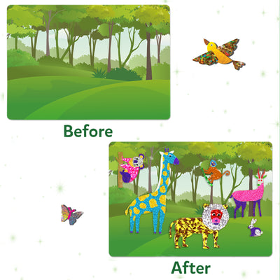 Foil Fun: World Of Animals | No Mess Art Kit (ages 4-9)
