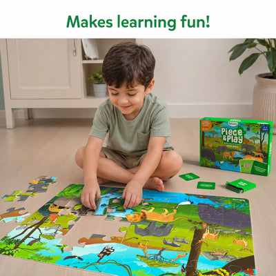 Piece & Play: Amazing Animals | Floor Puzzle & Game (ages 3-7)
