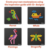 Creative magnetic pegboard set with colorful animal designs for kids ages 3-7