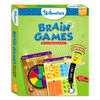 Skillmatics Brain Games kit with reusable write-and-wipe activity mats and marker for ages 6+