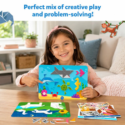 Tangram Twist - Amazing Animals | No Mess Sticker Art (ages 4-7)