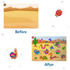 Desert-themed wooden puzzle with animal and plant pieces from Foil Fun Bugs & Butterflies kit