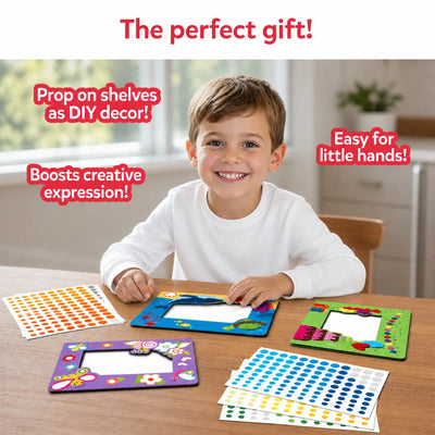 Dot it! - Photo Frames | No Mess Sticker Art (ages 3-7)