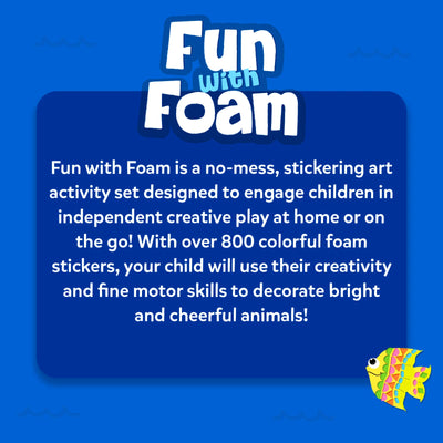 Children’s activity set with over 800 colorful foam stickers to decorate ocean animals