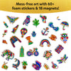 Colorful glittery foam stickers and magnets in various shapes from Foil Fun Pretty Patterns Art Kit