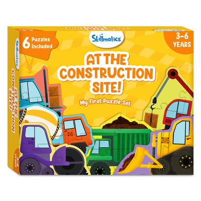 Children’s puzzle set with construction vehicles from My First Puzzle Set At The Construction Site