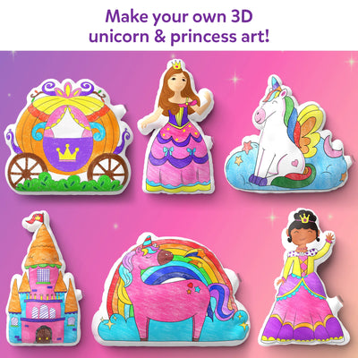 Inflatable Art: Unicorns & Princesses | 3D DIY Craft Kit (ages 4-7)
