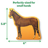 Brown horse-shaped puzzle from Step By Step Puzzle Farm Animals for ages 3+