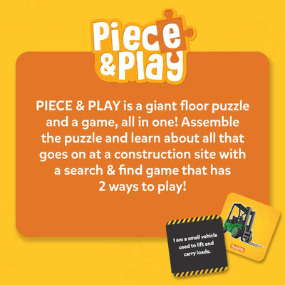 Piece & Play: Construction Site | Floor Puzzle & Game (ages 3-7)