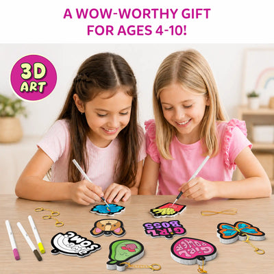 Aqua Puffs: Girl Power | 3D Art Kit | Gifts for Girls Ages 4-10