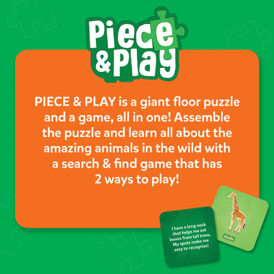 Piece & Play: Amazing Animals | Floor Puzzle & Game (ages 3-7)