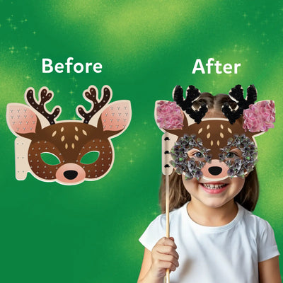 Poke-in Art: Animal Masks | No Mess Art for Kids (ages 4 + ) - Learning & Education