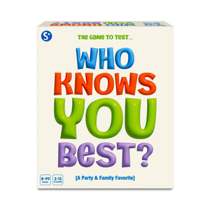 Family and party card game for ages 8+ supporting 2-12 players, fun for 8-99 minutes